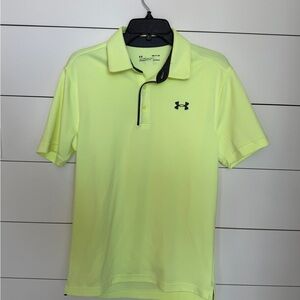 Under Armour Men’s Bright Neon Polo with Contrast Logo (Small)